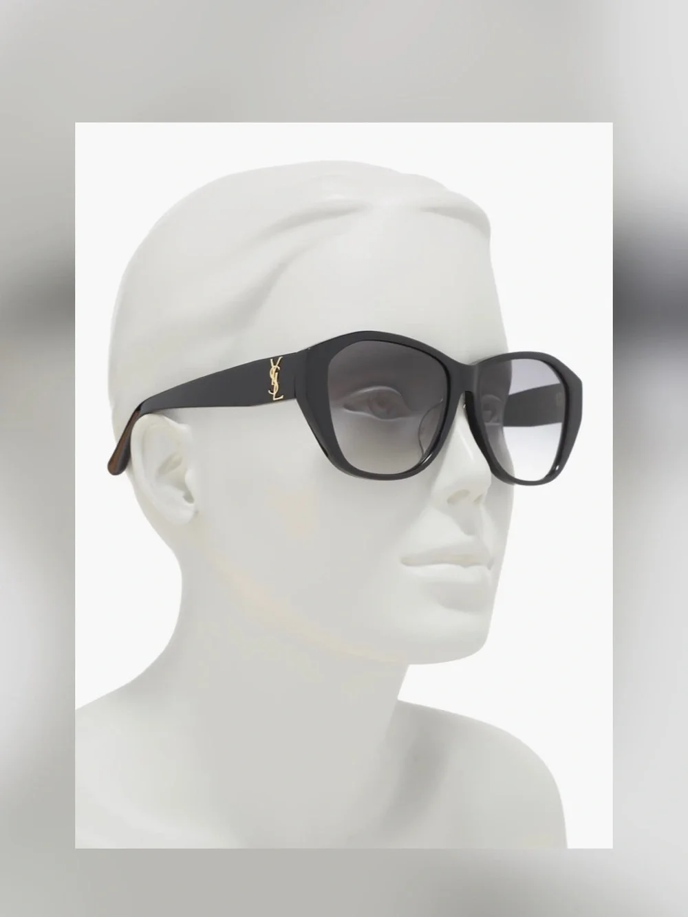 Saint Laurent 57mm Best Oval Sunglasses with Gold YSL Accent